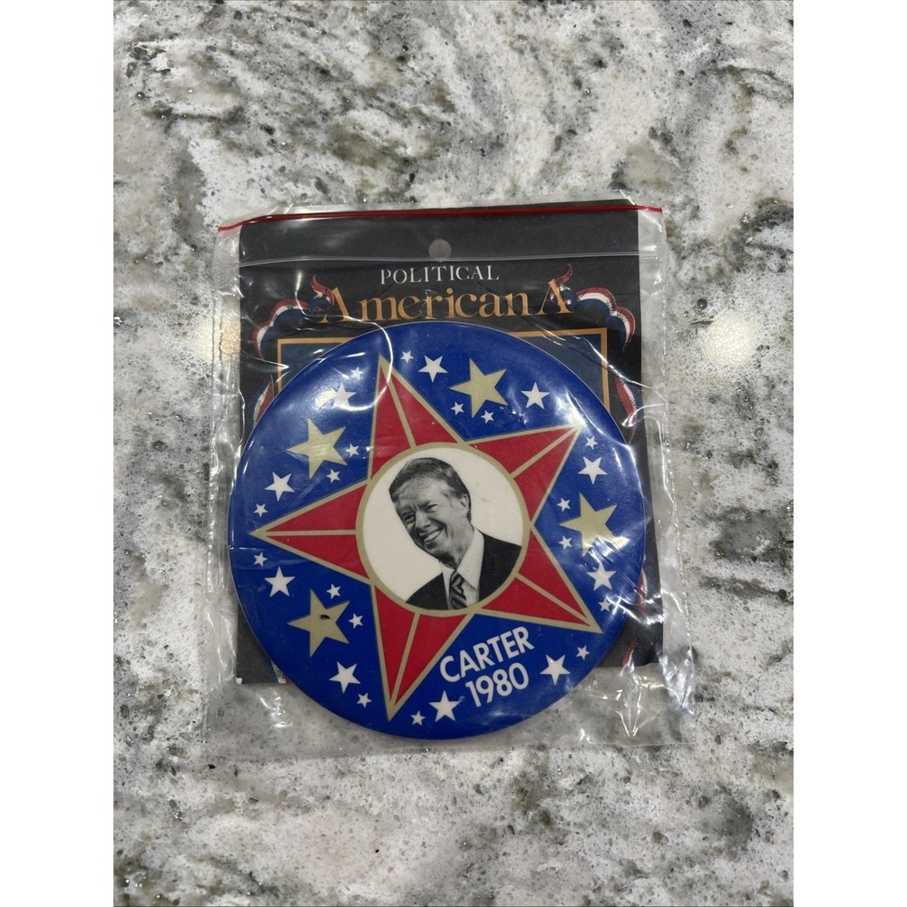 Vintage 1980 Political Pin Jimmy Carter Presidential Campaign